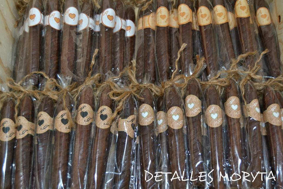 Puros de chocolate para bodas