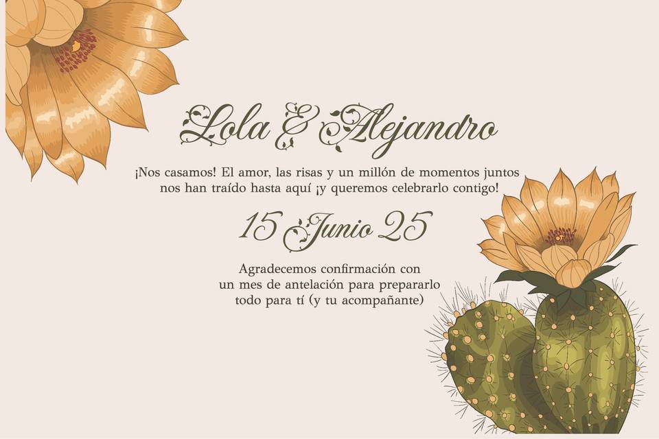 Invitación de boda