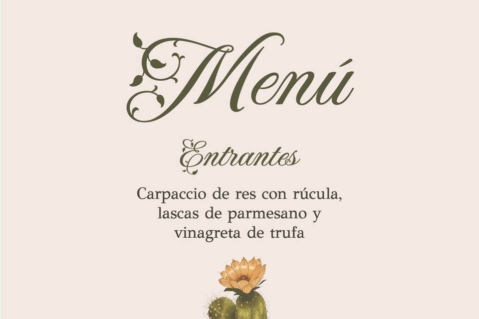 Menú de bodas