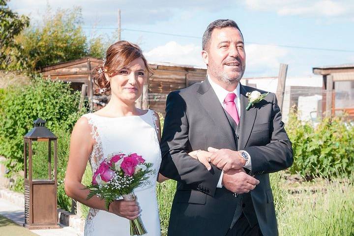 Novia y padre