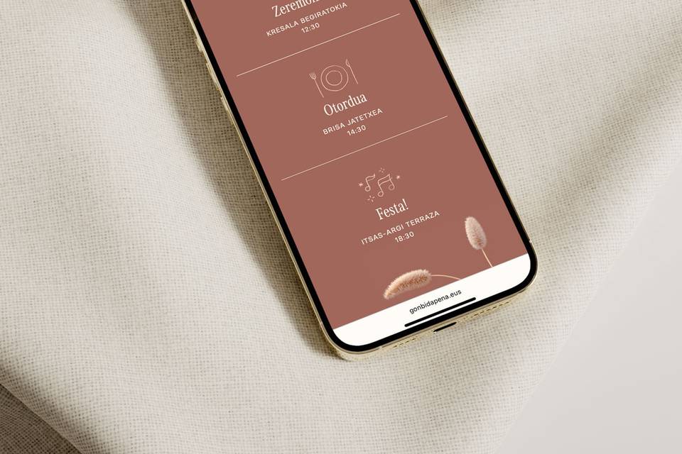 Web de boda Gutuna