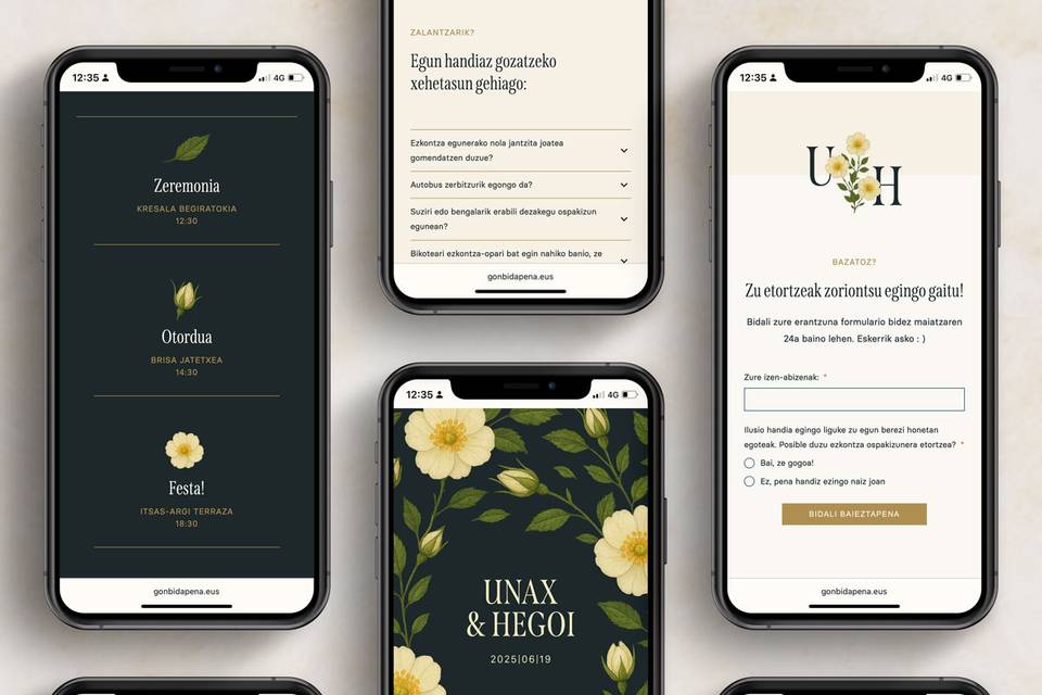 Web de boda Botanika