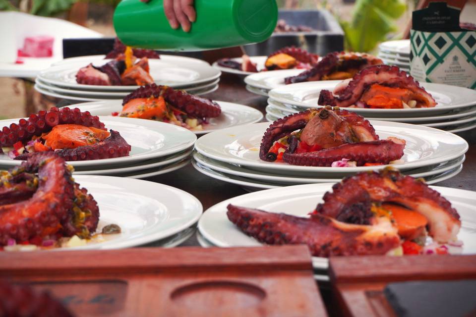 Pulpo a la brasa