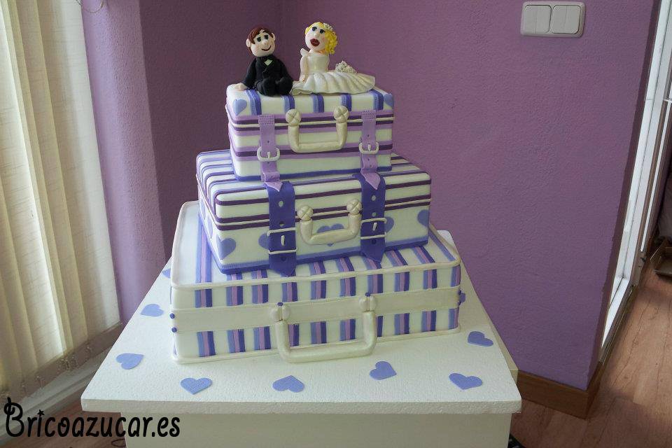 Tarta Fondant Modelo Maletas