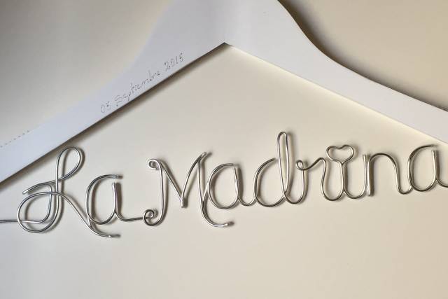 Percha personalizada de madrina