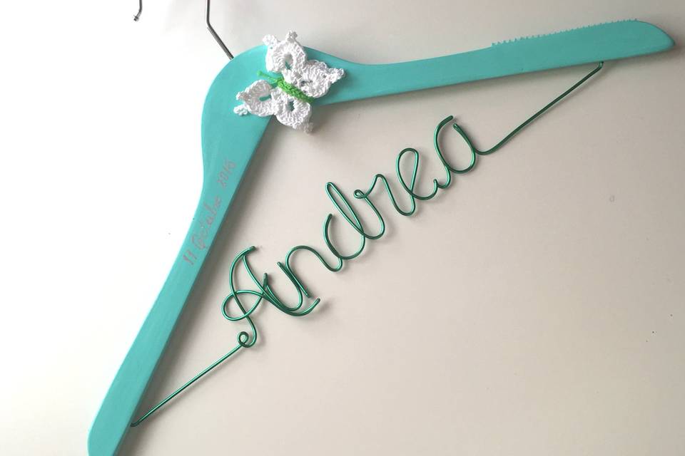 Percha personalizada de novia