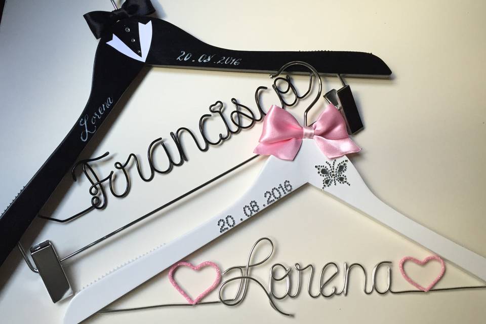 Percha personalizada de parejas