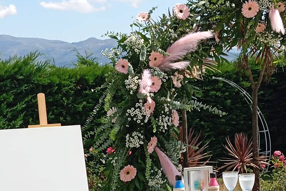 Decoración ceremonia lienzo