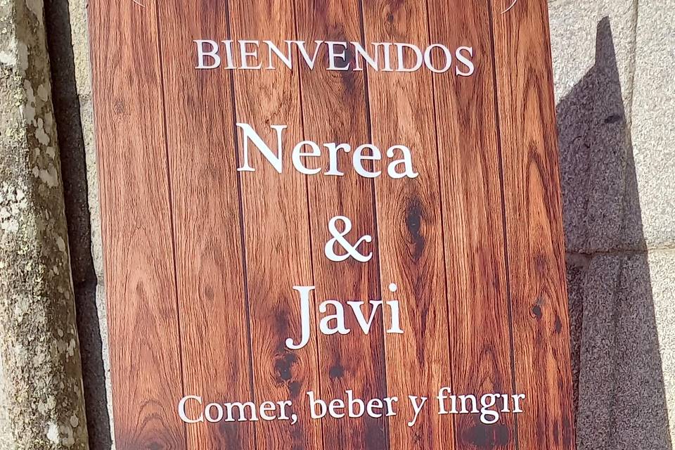 Cartel de bienvenida