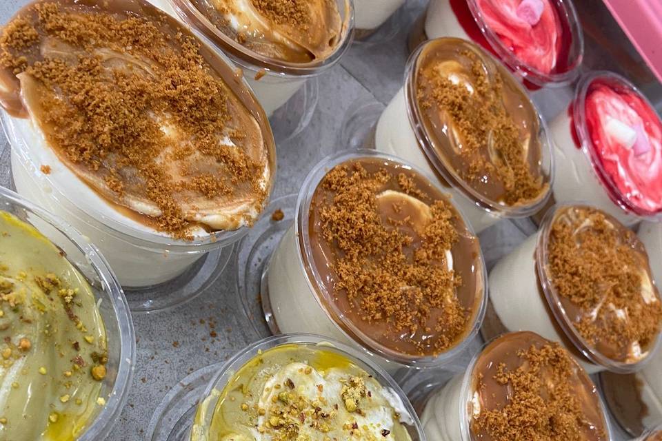 Vasitos de queso crema