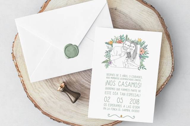 Invitación con retrato