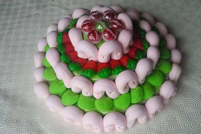 Tarta de chuches Colores Pastel