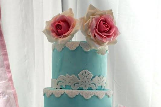 Tarta de boda gris