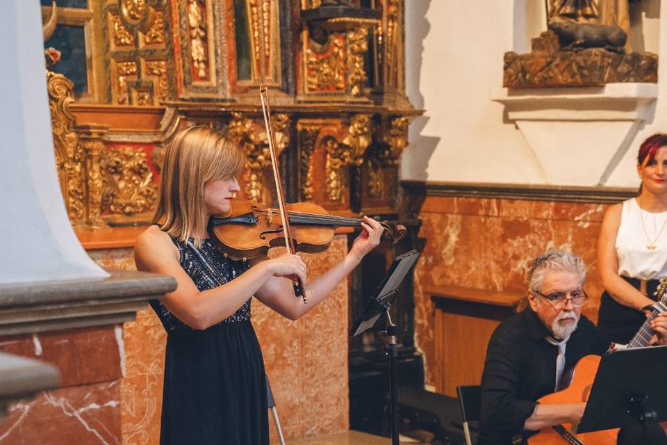 Guitarra, violín, voz