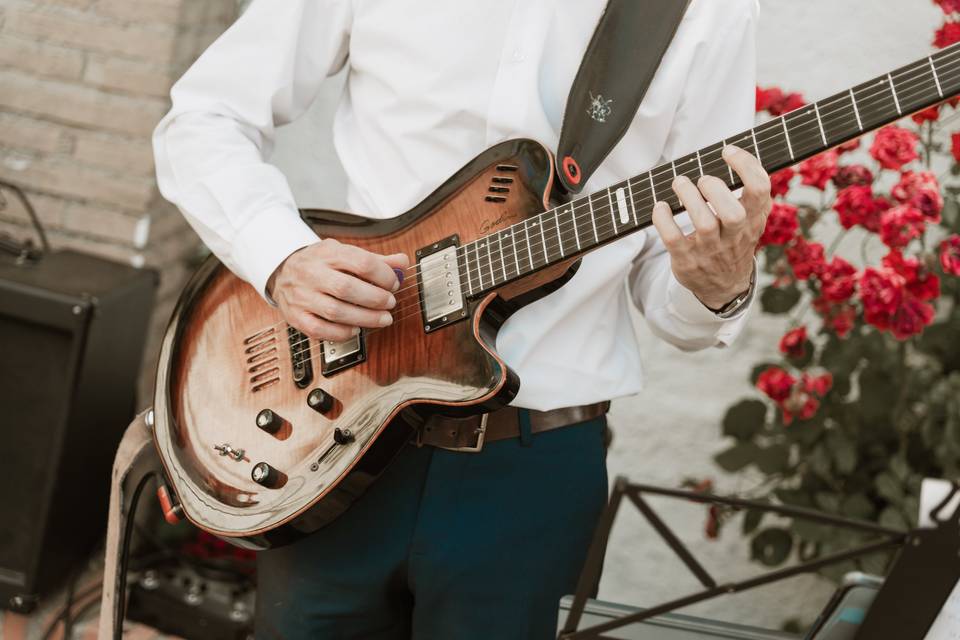 Guitarrista en acción