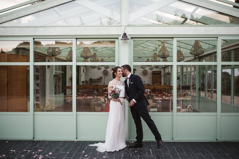 Viñedos boda en el campo