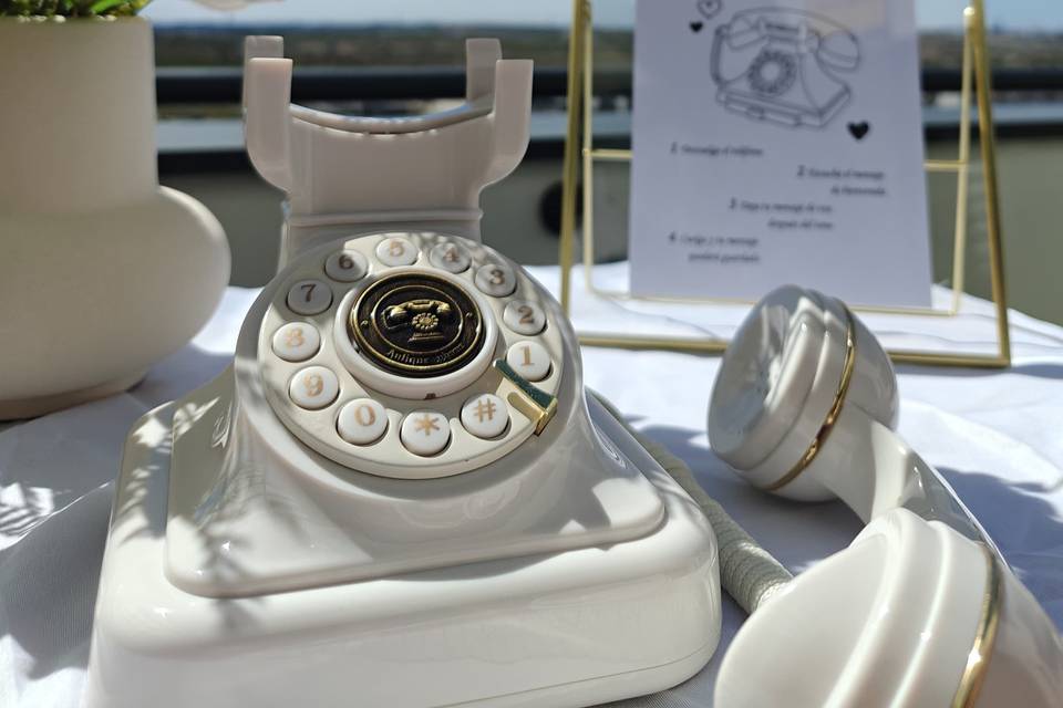 Teléfono vintage de audio