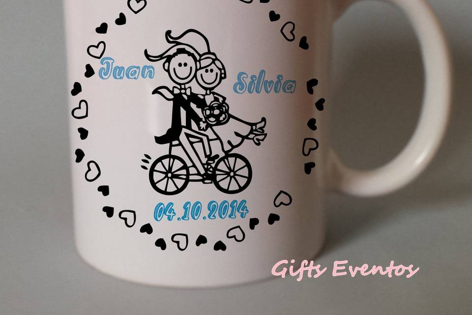 Taza para detalle de boda