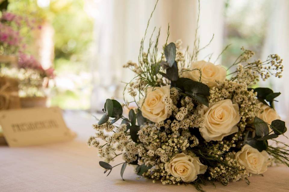 Boda con banquete en jardín