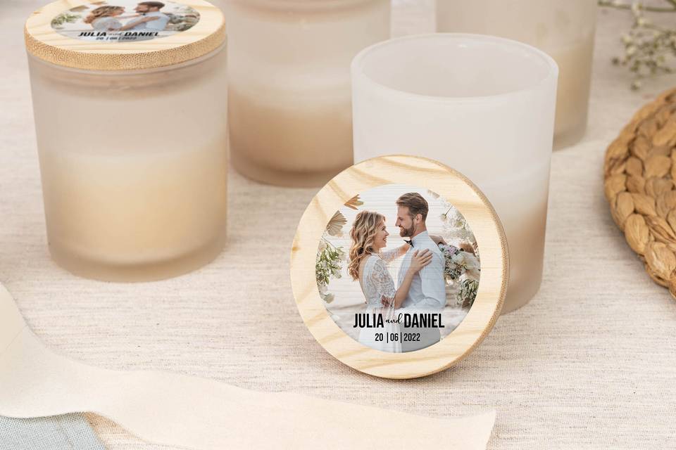 Velas personalizadas para boda