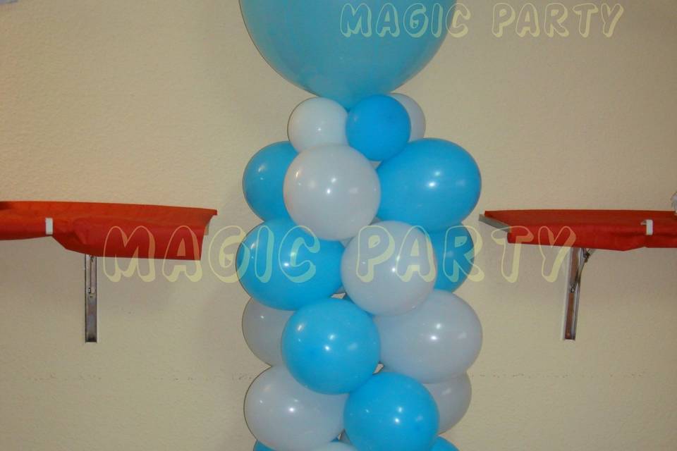 Columna globos + topper gigante