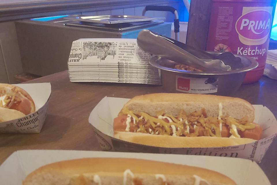 Puesto de perritos calientes