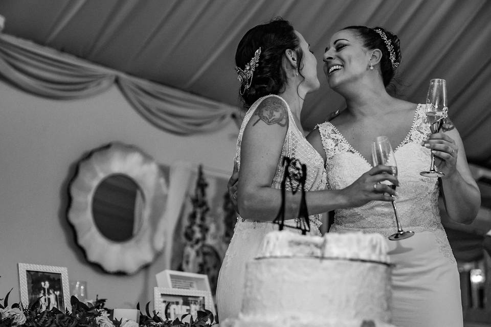 Amigos en la boda