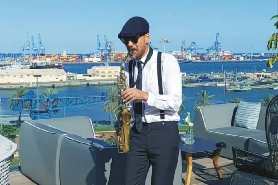 Saxofonista en Las Palmas