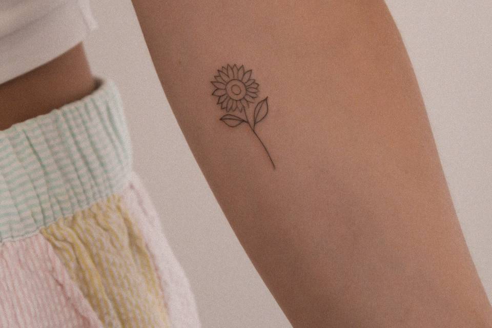 Tatuaje de girasol