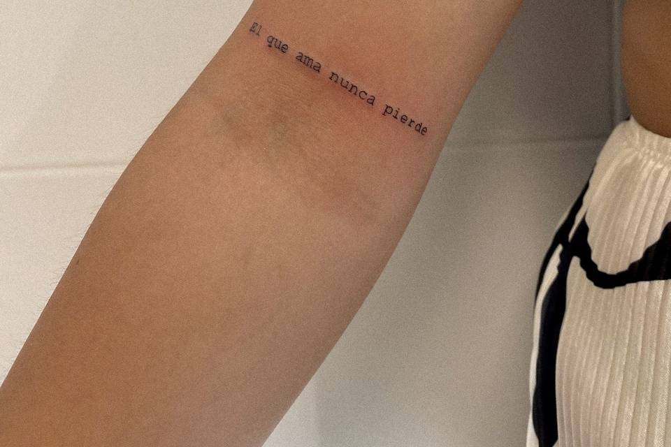 Tatuaje de frase