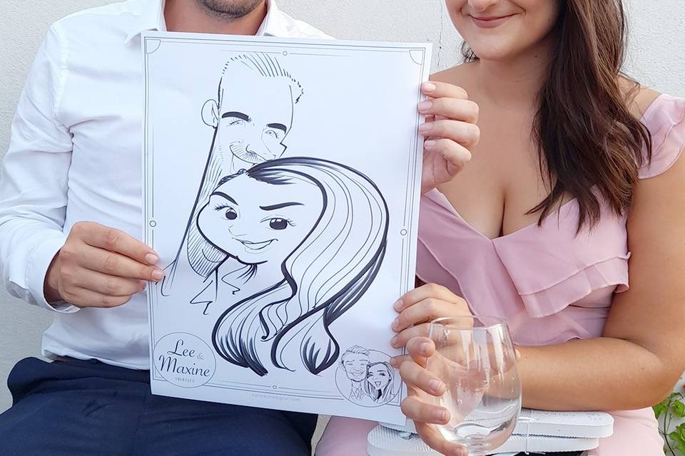 Caricaturista boda