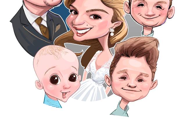 Caricatura regalo de boda