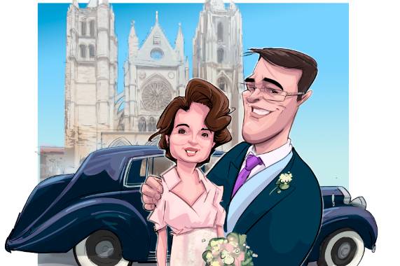 Caricatura para invitaciones