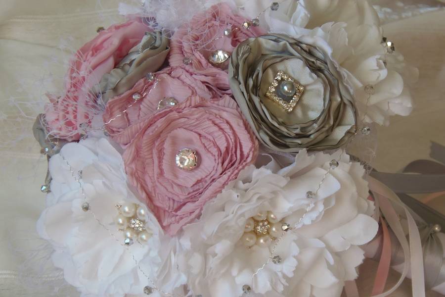 Ramo de novia vintage Broche