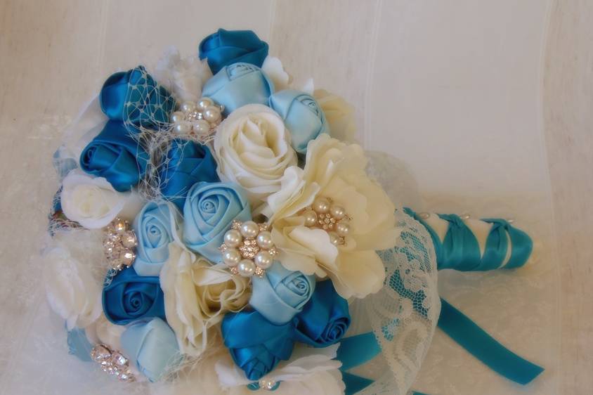 Ramo de novia vintage Broches