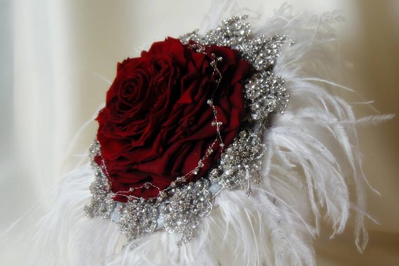 Ramo de novia vintage Broche