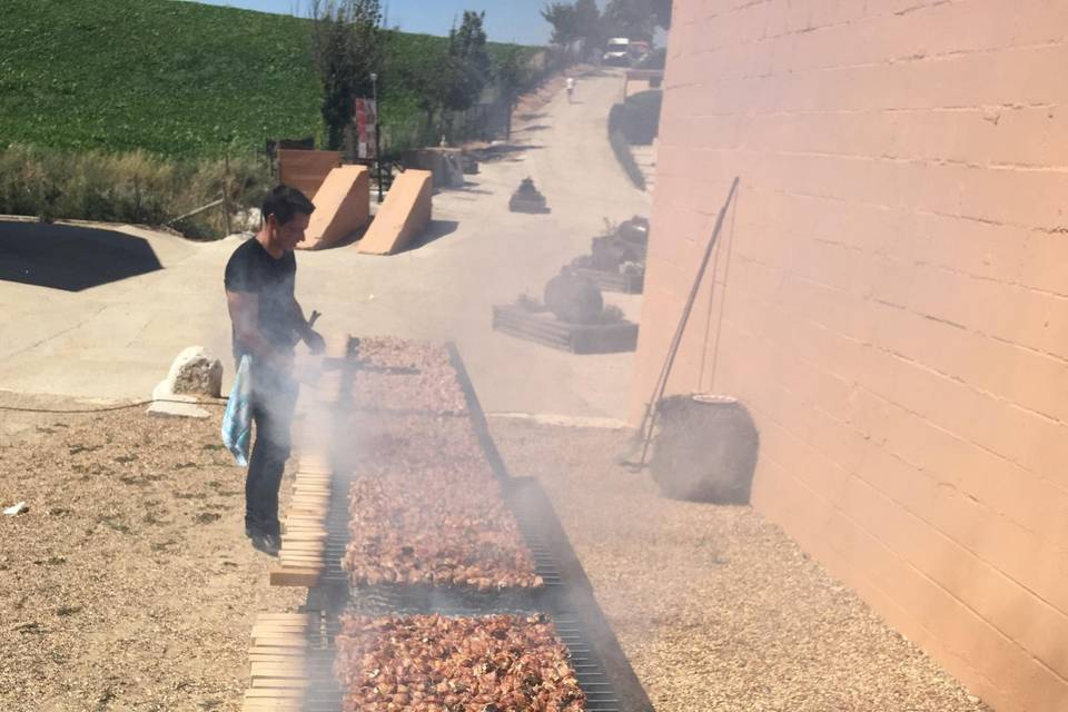 Pinchos de lechazo