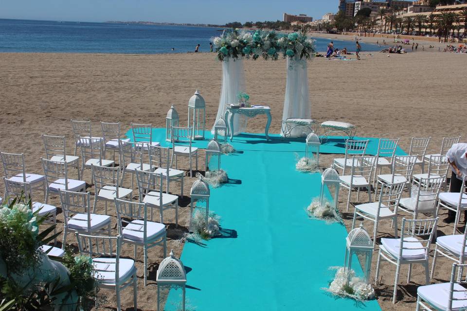 Boda en Mar de Coral playa