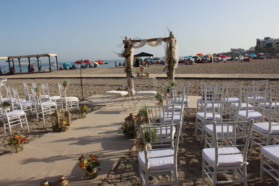 Boda en Mar de Coral playa