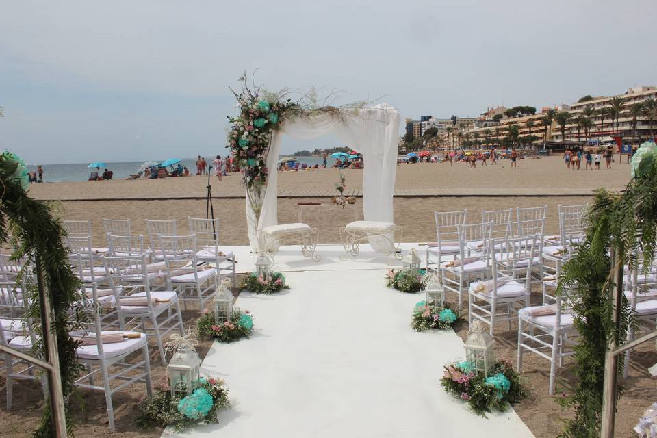 Boda en Mar de Coral playa