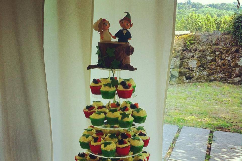 Torre de cupcakes