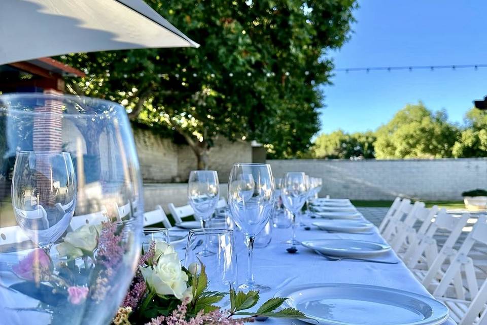 Lunch en jardín