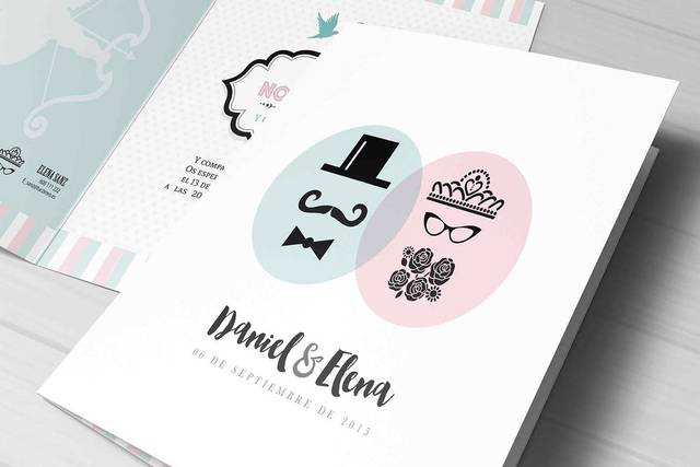 Invitación de iconos hipster