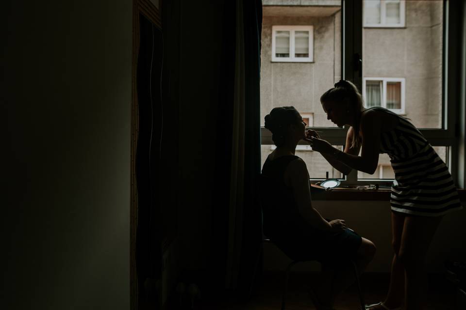 Preparativos de la novia