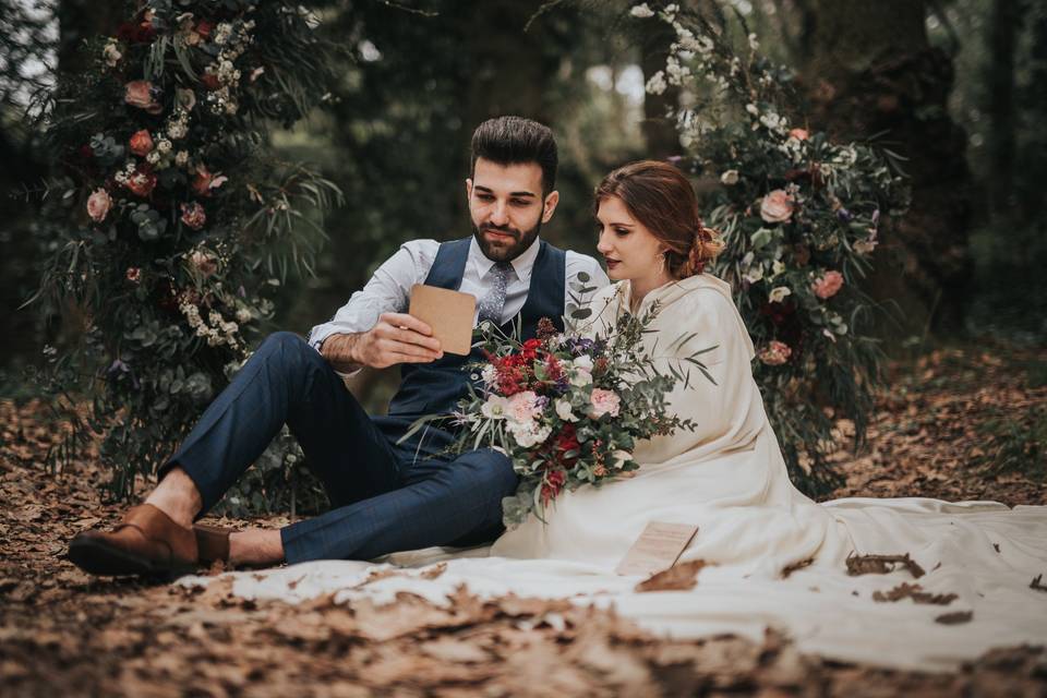 Postboda en el bosque