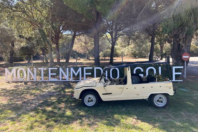 Coche clásico beige