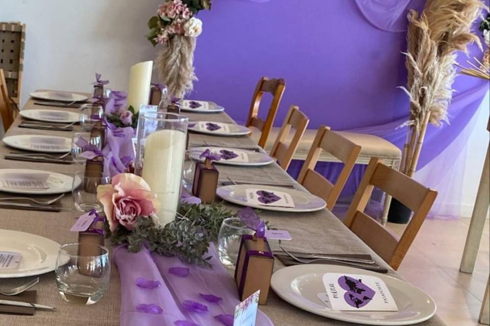 Decoración en morado, a su gus