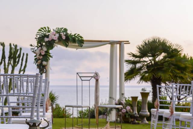RHSP Boda en jardín con v/mar