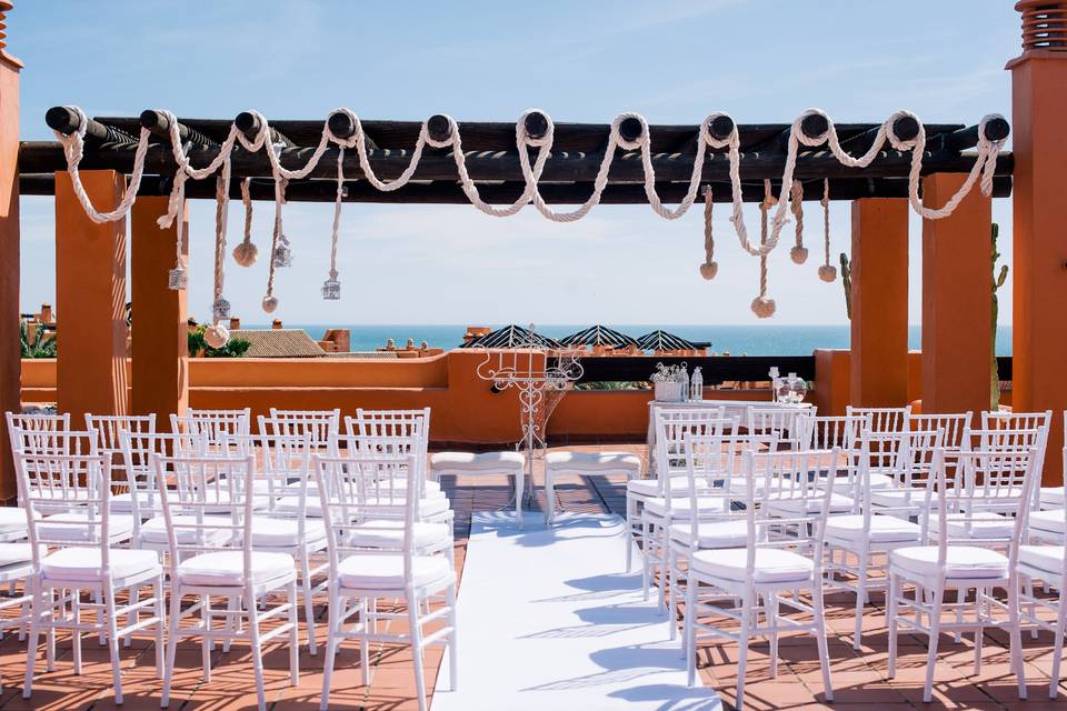 Ceremonia en la terraza