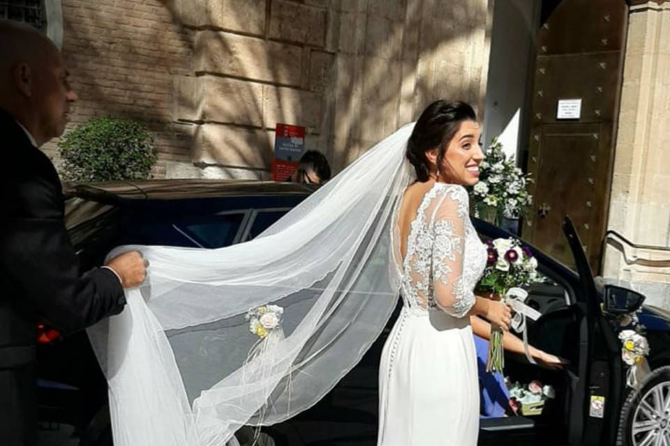 María en el día de su boda.